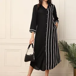 DEEBACO Striped A-Line Midi Dress-picture-18