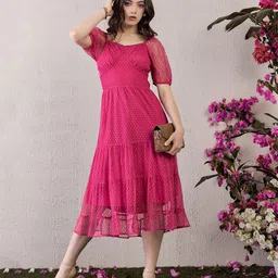 Berrylush Women Floral Ruffled Empire Midi Dress-image-46