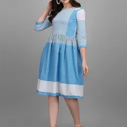 Kinjo Blue & White Midi Dress-picture-39