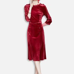 JC Collection Red Sheath Midi Dress-picture-44