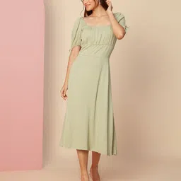 20Dresses Square Neck Fit and Flare Midi Dress-picture-27