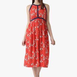 DODO & MOA Floral Printed Crepe Midi Dress-picture-21