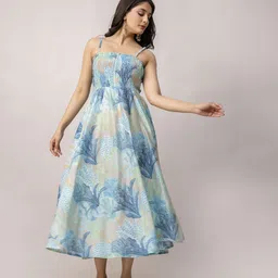 KALINI Women Tie and Dye Printed Fit & Flared Midi Dress-picture-12