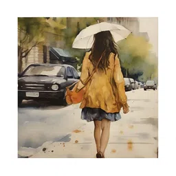 RANDOM Brown & Grey Canvas Painting Wall Art-picture-12