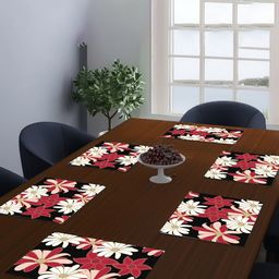 Dakshya Industries Red 6-Pieces Rectangular Table Placemats-picture-32