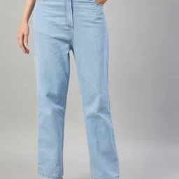 Orchid Blues Women Straight Fit High-Rise Cotton Jeans-image-16