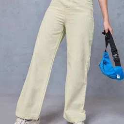 Bewakoof Women Straight Fit High-Rise Cotton Jeans-image-97