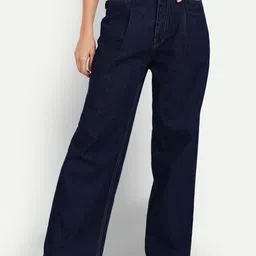 AngelFab Women Jean Wide Leg High-Rise Light Fade Cotton Jeans-picture-33