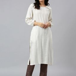 W Striped Cotton Kurta with Trousers-picture-11