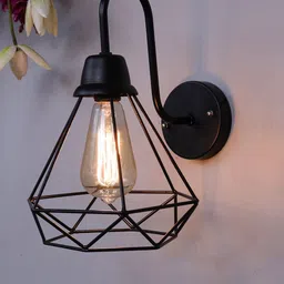 Homesake Black Solid Diamond Cage-Shaped Wall Lamps-picture-30