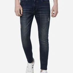 JADE BLUE Men Cotton Slim Fit Heavy Fade Stretchable Jeans image 1