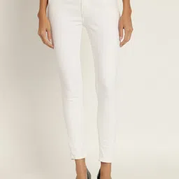 BAESD Women White Jean Skinny Fit Mid-Rise Cotton Stretchable Jeans-image-33