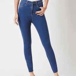 DressBerry Women Blue Skinny Fit High-Rise Stretchable Jeans-image-0
