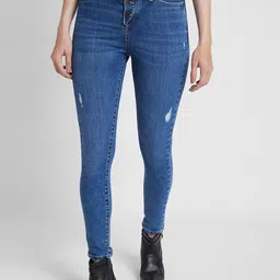 SPYKAR Women Super Skinny Fit High-Rise Cat Scratches Stretchable Jeans-image-71