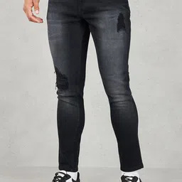 Styli Men Overdyed Skinny Fit Rip & Repair Jeans-picture-20