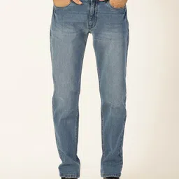 HERE&NOW Men Blue Smart Light Fade Clean Look Stretchable Jeans-picture-12