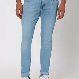 Mufti Men Skinny Fit Mid-Rise Light Shade Clean Look Stretchable Jeans-picture-27