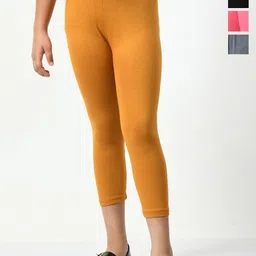 BAESD Girls Pack Of 4 Cotton Lycra Capris-picture-23