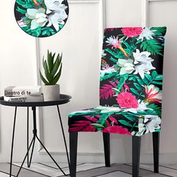Aura Green & Pink 6Pcs Printed Chair Covers-picture-33