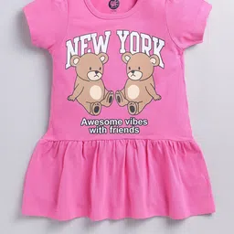 YK Girls Graphic Printed Drop-Waist Dress-image-42