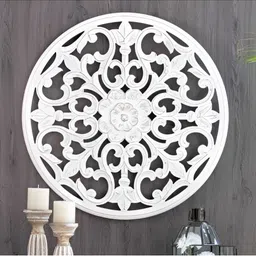 VAS collection home White Textured Wooden Hanging Wall Decor-image-6