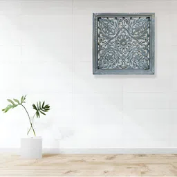 VAS collection home Turquoise Blue Textured Wooden Wall Plates-image-28