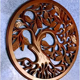 VAS collection home Brown Textured Wooden Wall Plates-image-51