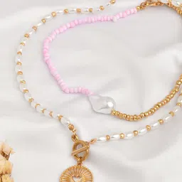 JOKER & WITCH White & Gold-Toned Pearls Layered Necklace-picture-29