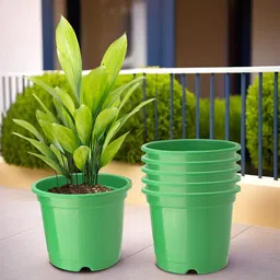 Kuber Industries 6 Pcs Green Lightweight Planters image 1
