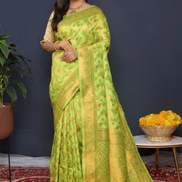 Royal Rajgharana Saree Ethnic Motif Woven Design Zari Banarasi Sarees-picture-36