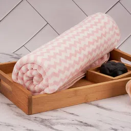 Black gold Pack of 3 Pink Printed 400 GSM Microfiber Bath Towels-picture-48