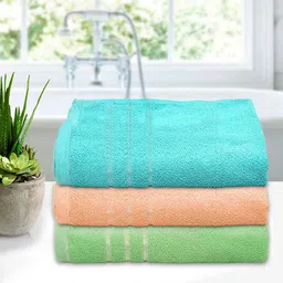 Kuber Industries Multicolor Pack of 3 Soft Cotton Bath Towels-picture-23