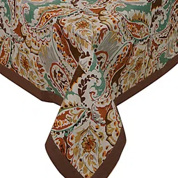 INDHOME LIFE Brown & Green Printed Cotton  Table Covers-image-86