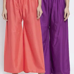 GRACIT Women Pack Of 2 Ethnic Palazzos-image-25
