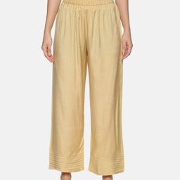 Saffron Threads Women Beige Hem Design Ethnic Palazzo-picture-23