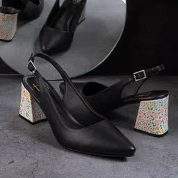 Hydes N Hues Pointed Toe Block Heel Pumps-image-97