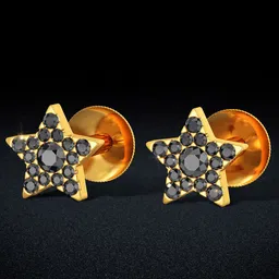 Joyalukkas 22KT Gold Gem Stones Studded Earrings 1.15 gm-image-15