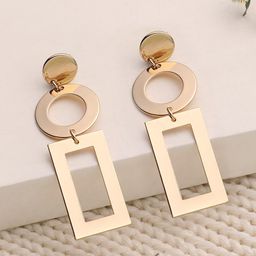 DressBerry Gold-Toned Contemporary Drop Earrings-image-70