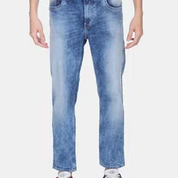 Flying Machine Men Blue Slim Fit Heavy Fade Jeans-picture-28