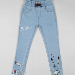 A-Okay Girls Cotton Slim Fit High-Rise Cuffed Hem Jeans-picture-40