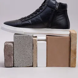 Saint G Men Black Leather Lace-Ups Sneakers-picture-23