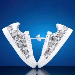 bacca bucci Men White Printed Sneakers image 1