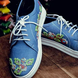 NR By Nidhi Rathi Women Embellished Lightweight Memory Foam Contrast Sole Sneakers-picture-26