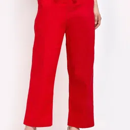 GRACIT Women Pure Cotton Parallel Trousers-image-5