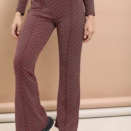 Tokyo Talkies Women Printed Flared Trousers-picture-22