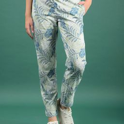 Dollar Missy Women Printed Relaxed Fit Cotton Trousers-picture-15