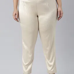 Go Colors Women Plus Size Smart Slim Fit Pleated Trousers-picture-16