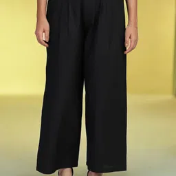 FITHUB Women Straight Fit High-Rise Pleated Trousers-picture-24