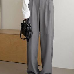 Kotty Women Straight Fit High-Rise Easy Wash Pleated Trousers-picture-12
