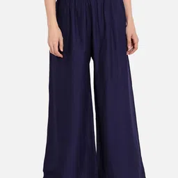 Moda Rapido Women Relaxed Flared Trousers-image-12